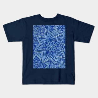 Blue Starfish Snowflakes Kids T-Shirt